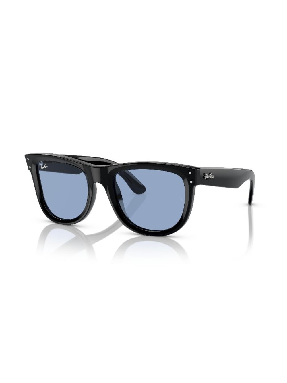 New Ray-Ban Unisex Sunglasses Black Square Blue Lens Acetate Frame Ray Ban 53